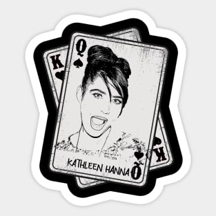 Retro Kathleen Hanna Style Card Sticker